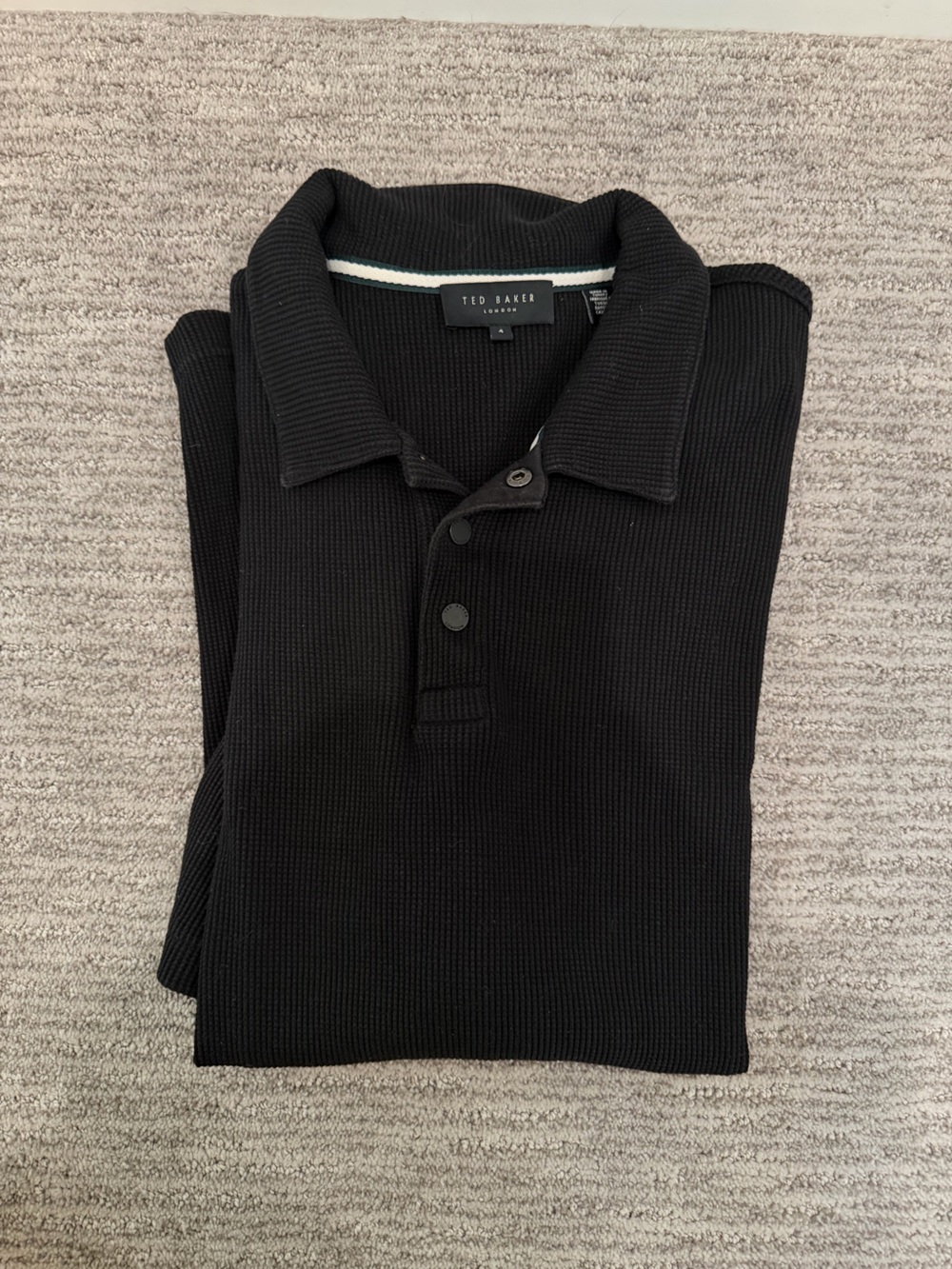 Men’s Ted Baker Black Knit Polo Shirt